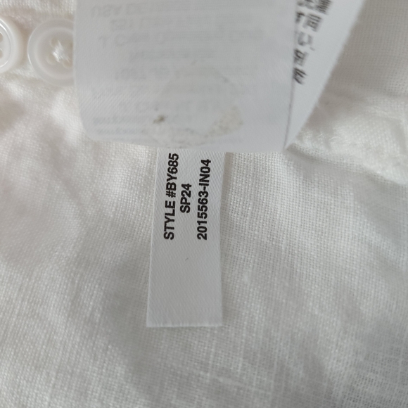 J. Crew Baird McNutt Irish Linen Wren Slim Fit White Button-Up Shirt - Picture 7 of 10